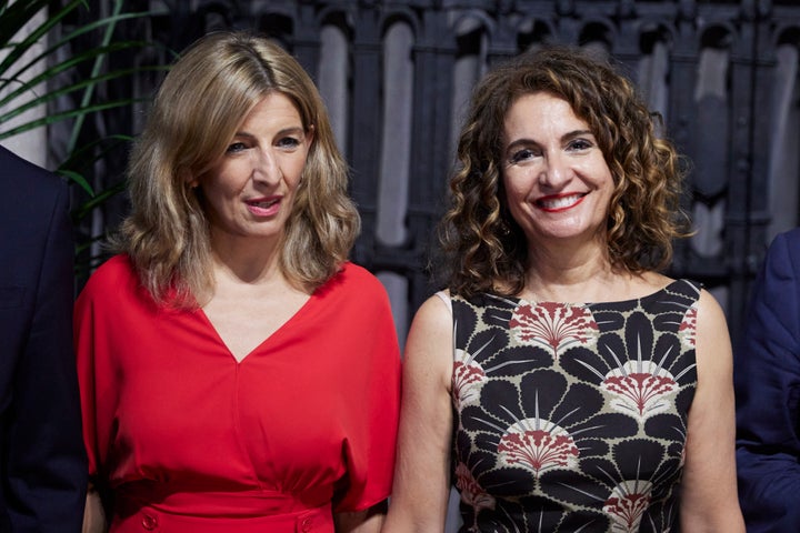 Foto de archivo de Yolanda Díaz y María Jesús Montero.