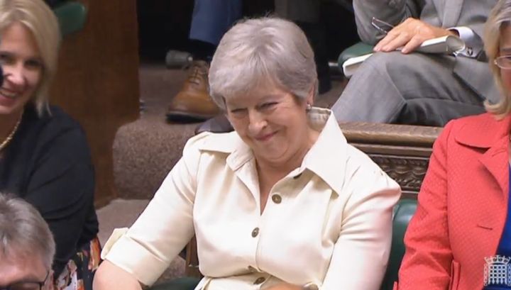Theresa May in PMQs on Wednesday