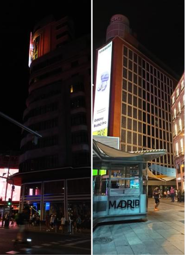 Dos zonas de Callao, desigualmente iluminadas pasadas las 22 horas.