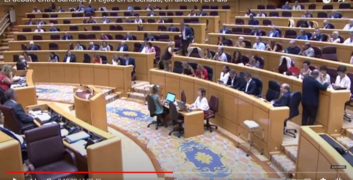 Vista del interior del Senado este martes.