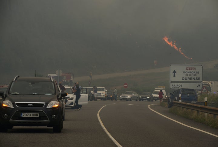 Imagen del incendio de Ribas de Sil en 2021