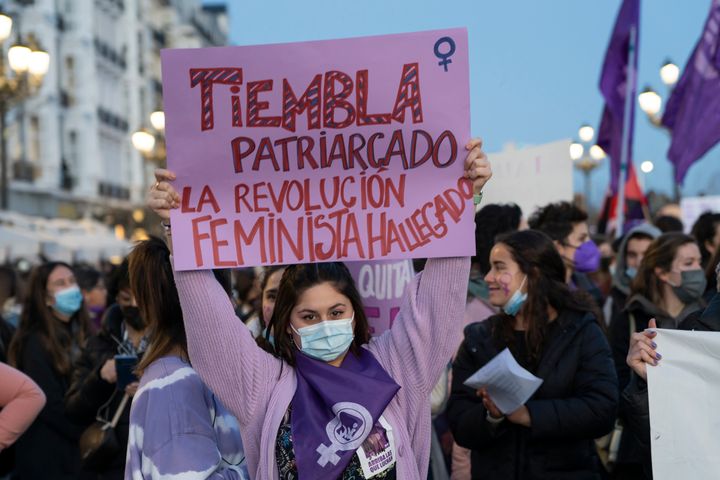 Manifestación del pasado 8 de marzo, Día de la Mujer, en las calles de Santander. 