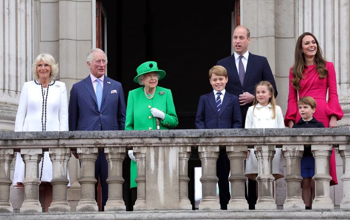 The Queen with the immediate heirs back in June