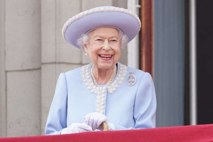 Queen Elizabeth II pictured during her Platinum Jubilee celebrations in June