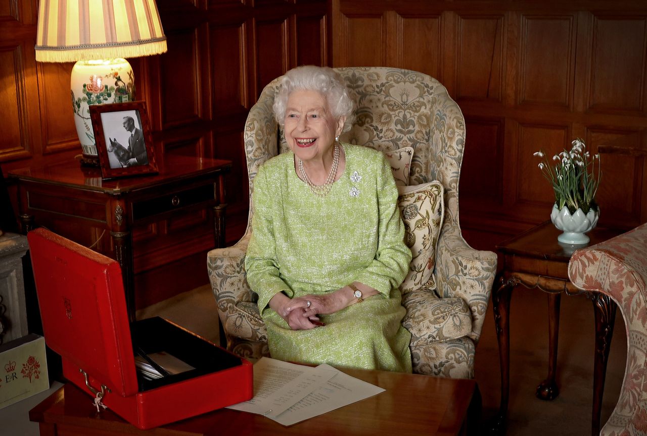 Queen Elizabeth II commemorates Accession Day, marking the start of Her Majesty’s Platinum Jubilee Year, on February 2, 2022 in Sandringham. 