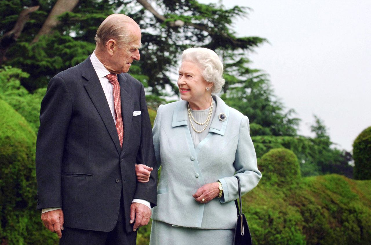 A photo released Nov. 18, 2007, shows Queen Elizabeth II and her husband, the Duke of Edinburgh, at Broadlands, Hampshire, earlier in the year. 