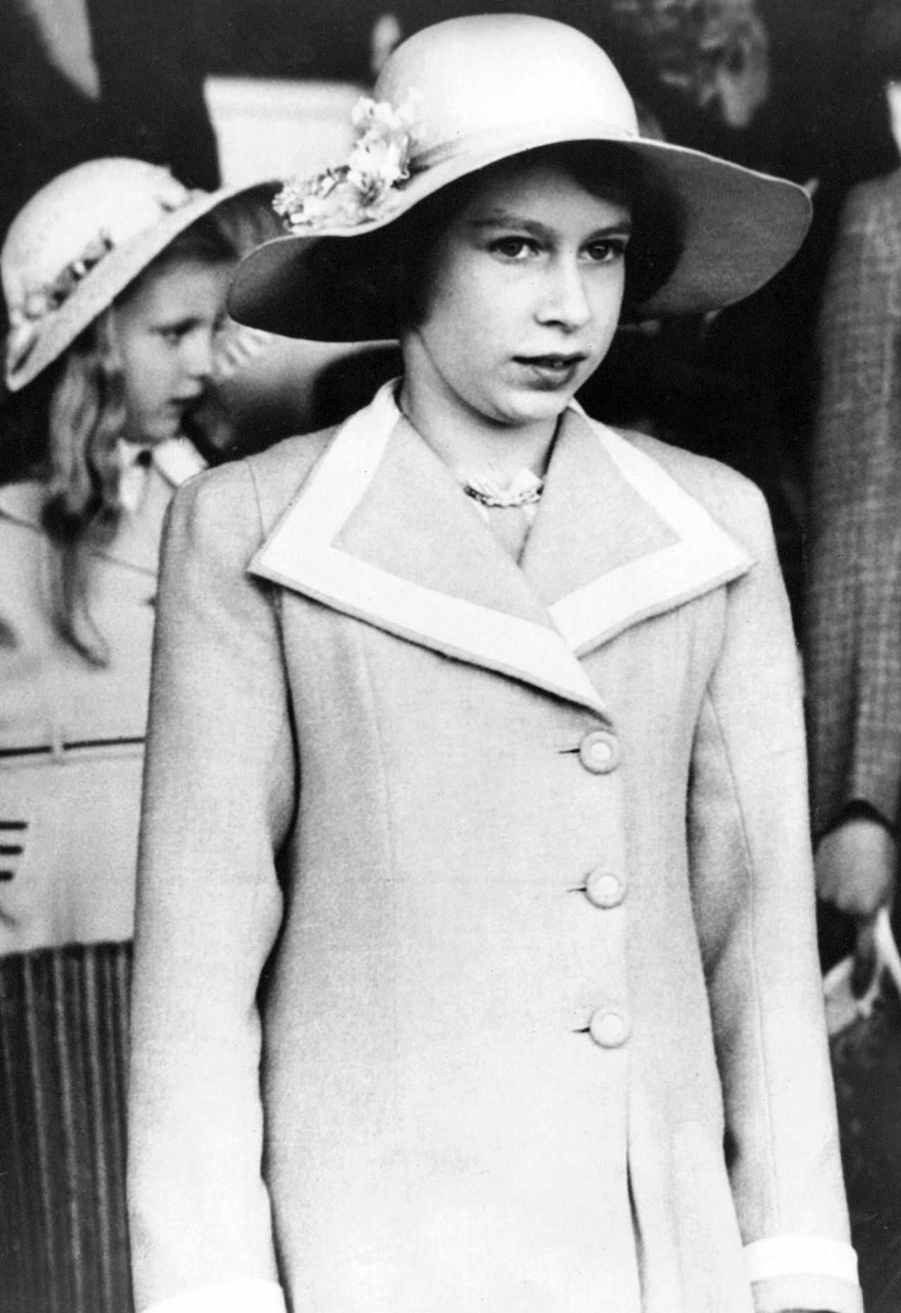 Princess Elizabeth seen in the Royal Box at the Aldershot Tattoo in 1938.