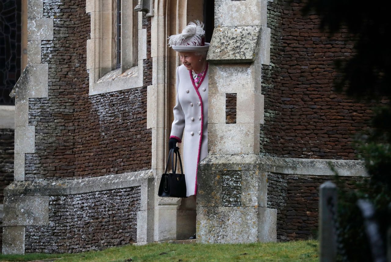 Queen Elizabeth II after attending the Christmas day service at St Mary Magdalene Church in Sandringham on Dec. 25, 2018.