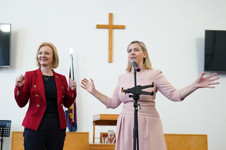 Liz Truss and Andrea Jenkyns during the Tory leadership contest.