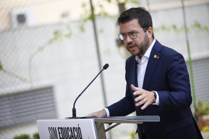 El presidente de la Generalitat de Cataluña, Pere Aragonès.