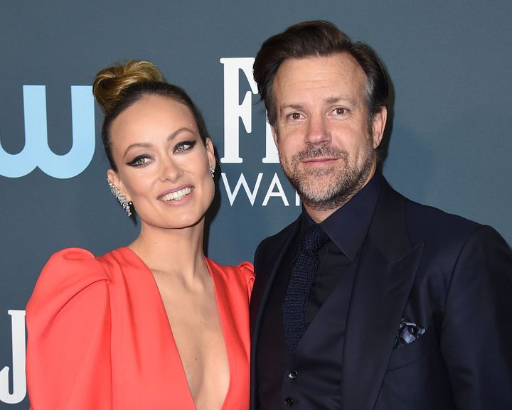 Olivia Wilde and Jason Sudeikis arrive at the 25th annual Critics' Choice Awards in January 2020. 