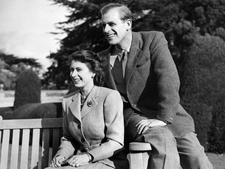 La reina Isabel II con Felipe de Edimburgo en su luna de miel.