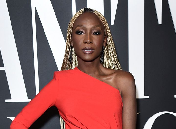 Angelica Ross arrives at the Vanity Fair Future of Hollywood event.