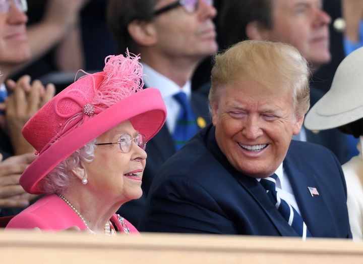 Queen Elizabeth II and then-President Donald Trump attended an event together in 2019 to mark the 75th Anniversary of D-Day.