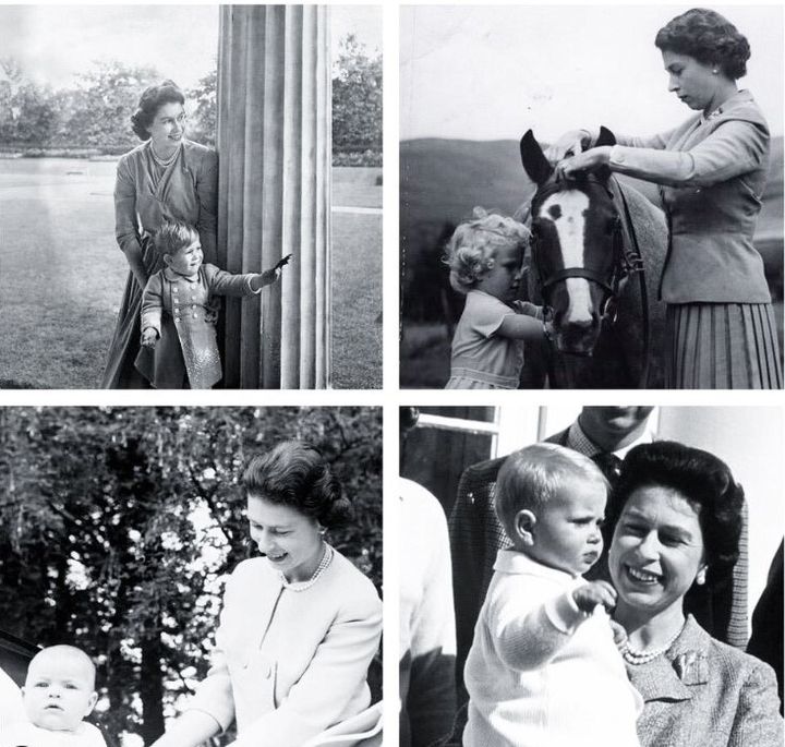 Η βασίλισσα Ελισάβετ εκτελεί τα μητρικά της καθήκοντα μέσα από κολλάζ φωτογραφιών