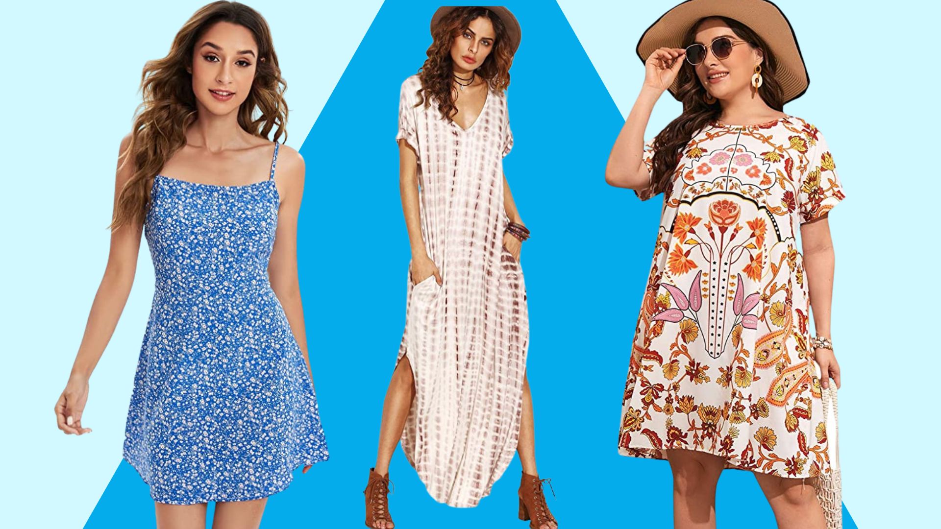 Retro Women Floral Printed Boho Maxi Dress Casual Cocktail Beach Summer  Dresses | eBay