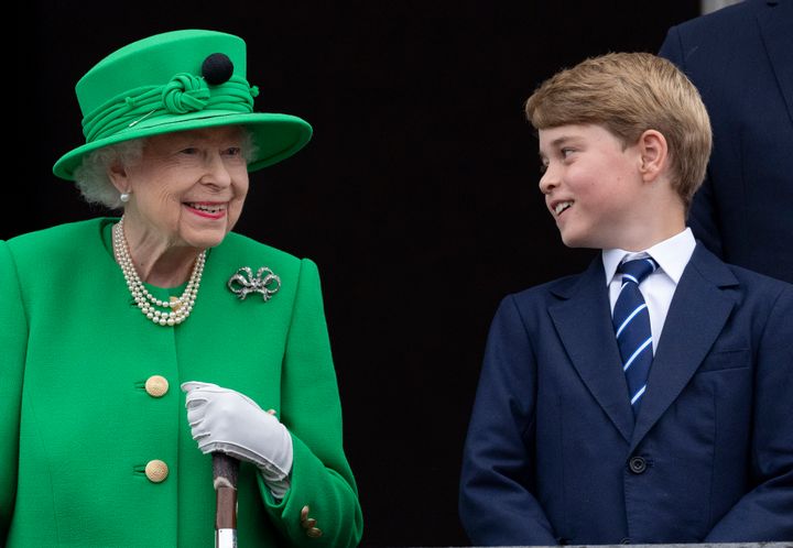 Με τον Πρίγκιπα Τζωρτζ στο τέλος των εορτασμών για το Πλατινένιο Ιωβηλαίο, 2022.