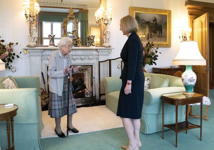 The Queen invites Liz Truss to form a government during an audience at Balmoral.