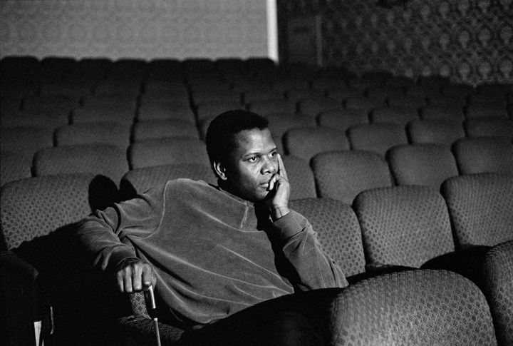Poitier in his home away from home, the theater, in a still from "Sidney"
