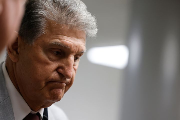 Sen. Joe Manchin (D-W.Va.) helped shape the Inflation Reduction Act's parameters. But with it signed into law, he faces pushback from liberals in the House and Senate over a side deal to ease permitting requirements for energy projects.