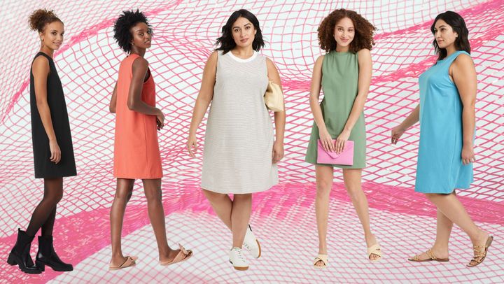This versatile year-round dress from Target is available in six colors and sizes XS through 4X.