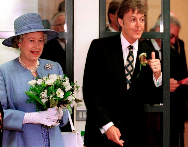 The Queen with Sir Paul at the opening of LIPA in 1996