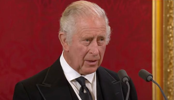 King Charles III addresses Privy Council members after being proclaimed the UK's monarch.