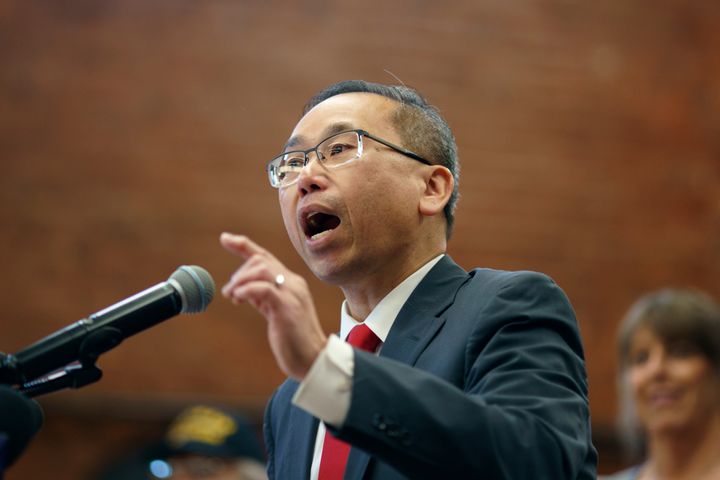 The congressional campaign of former Cranston, Rhode Island, Mayor Allan Fung (R) has shaped the Democratic primary that will determine who takes him on in November.