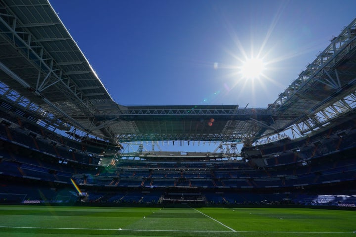 El Santiago Bernabéu, antes del Real Madrid-Mallorca.