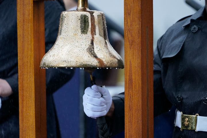 A bell is rung during a ceremony at the Pentagon in Washington on Sunday to honor and remember the victims of the September 11th terror attack.