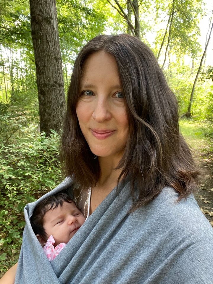 The author with her daughter.