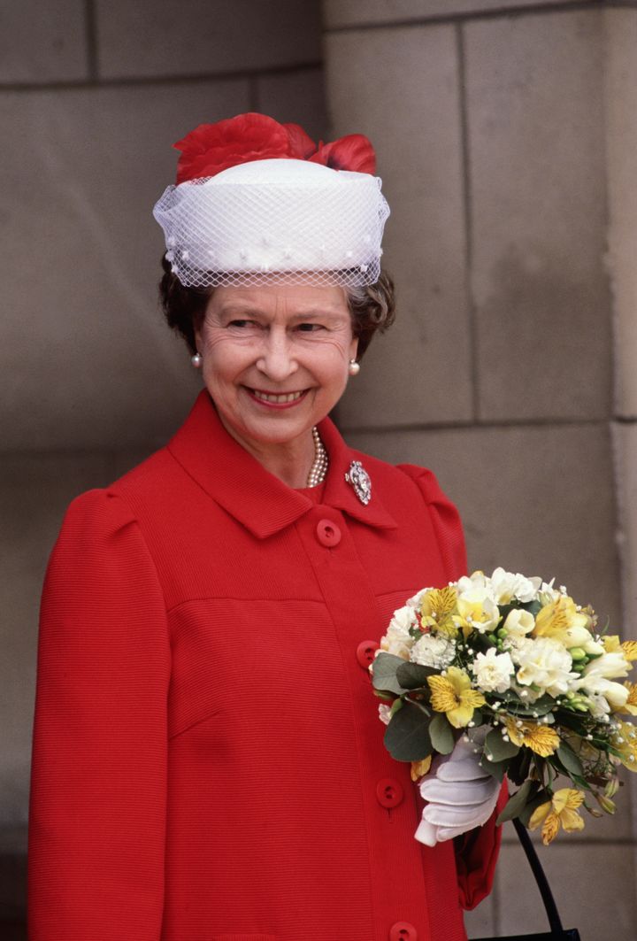 Queen Elizabeth II in 1989, around the time the season four finale of The Crown is set