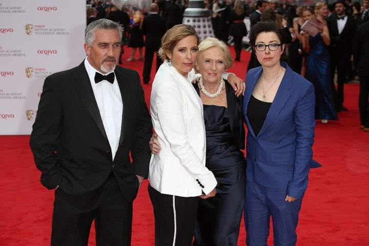 Paul Hollywood, Mel Gledroyc, Mary Berry and Sue Perkins at the TV Baftas in 2013