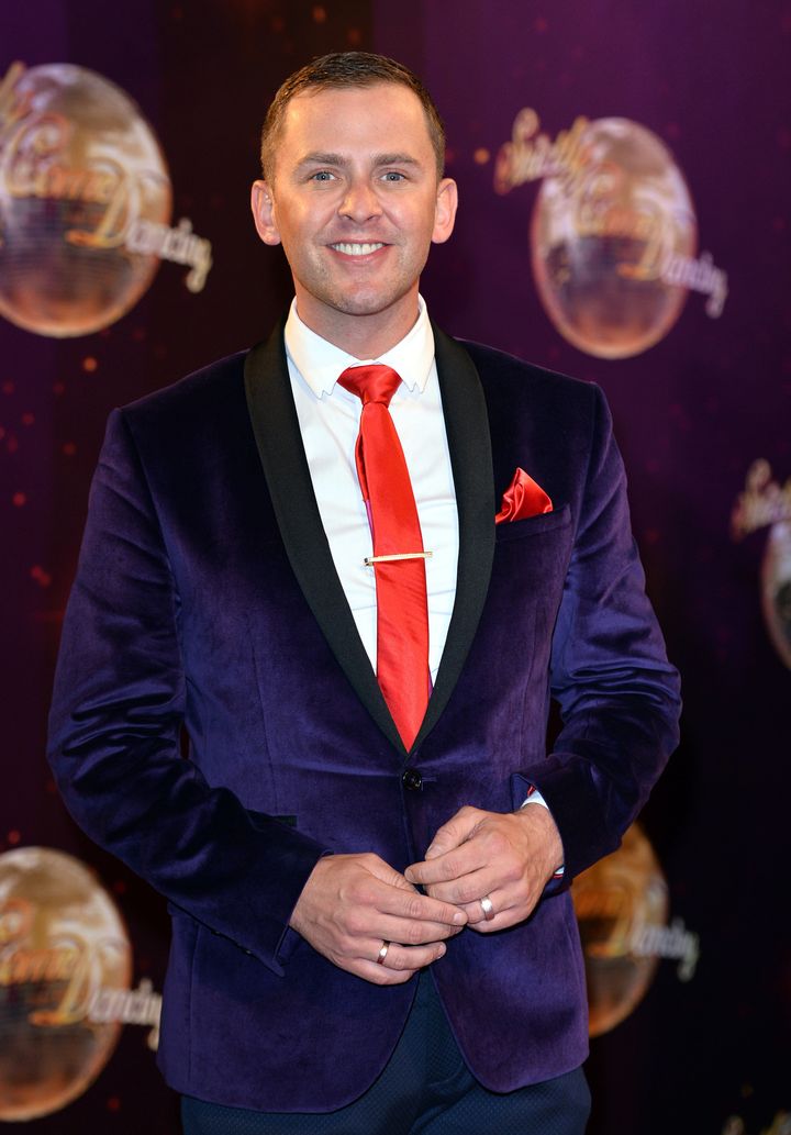 Scott at the Strictly Come Dancing launch in 2014