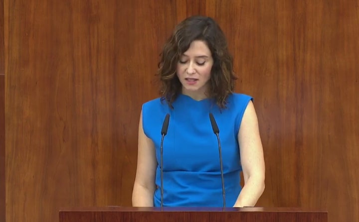 Ayuso, en la Asamblea.