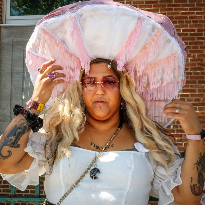 For Afropunk Brooklyn 2022, Bronx autochthonal  Kris leaned into the whimsical phantasy  aesthetic.