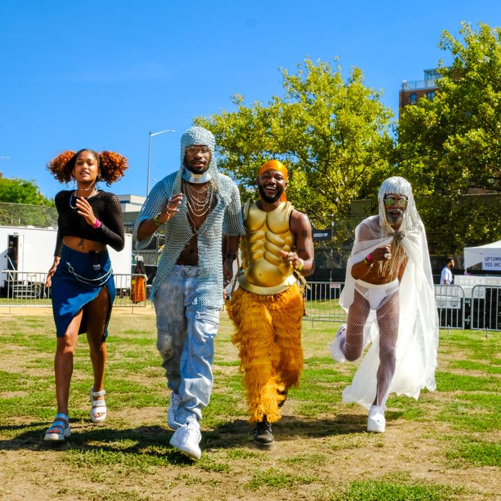 Christina Brown, Yah-Yah Lucas, Shahem Mclaurin, and Jamal Ali attended Afropunk Brooklyn 2022 together.