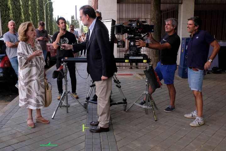 Mariano Rajoy en el rodaje de 'Mi otro Jon', la nueva película de Paco Arango