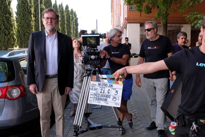 Mariano Rajoy en el rodaje de 'Mi otro Jon', la nueva película de Paco Arango