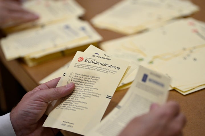 El escrutinio de votos en Malmö, Suecia