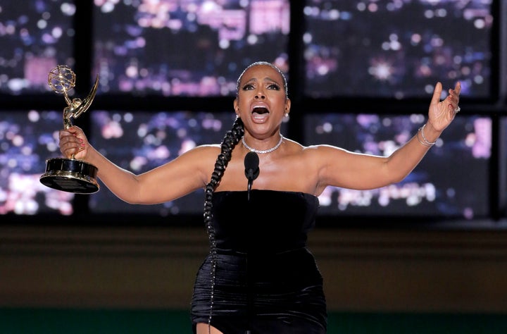 Sheryl Lee Ralph accepts the Outstanding Supporting Actress in a Comedy Series award for "Abbott Elementary" on Monday.