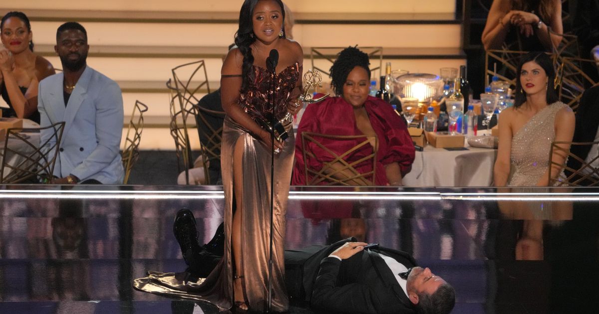 Some Fans See Disrespect In Jimmy Kimmel's Stunt During Quinta Brunson's Emmy Speech