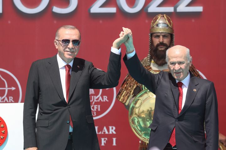 Αύγουστος 2022 Ο Ερντογάν μαζί με τον Μπαχτσελί
