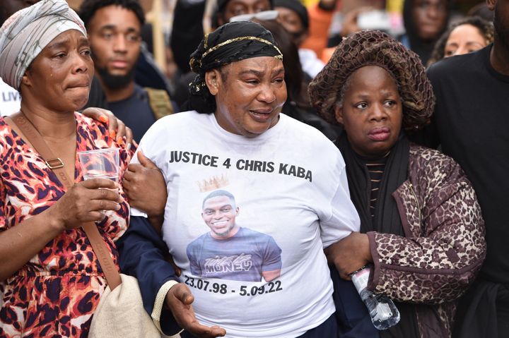 Protesters demonstrated in central London, rallying for justice for Chris Kaba, a 24 year old black man who was fatally shot by the police in South London.