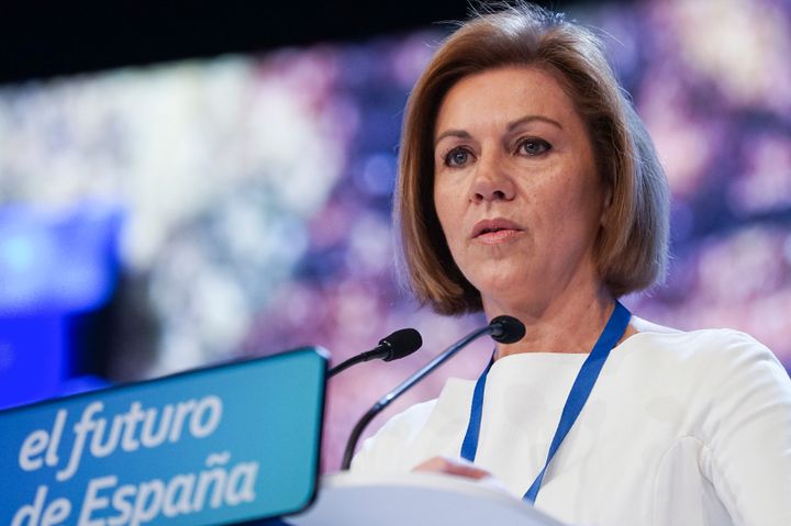 María Dolores de Cospedal, durante el congreso nacional del PP, en julio de 2018.