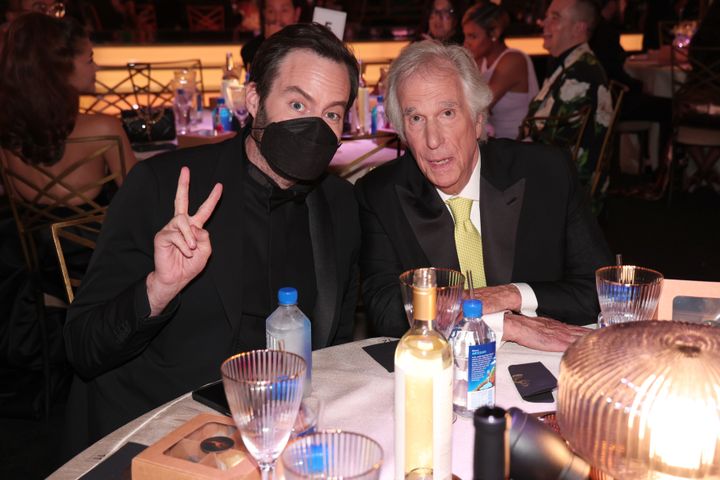 Bill Hader and Henry Winkler at the Emmy Awards held at the Microsoft Theater on Sept. 12.