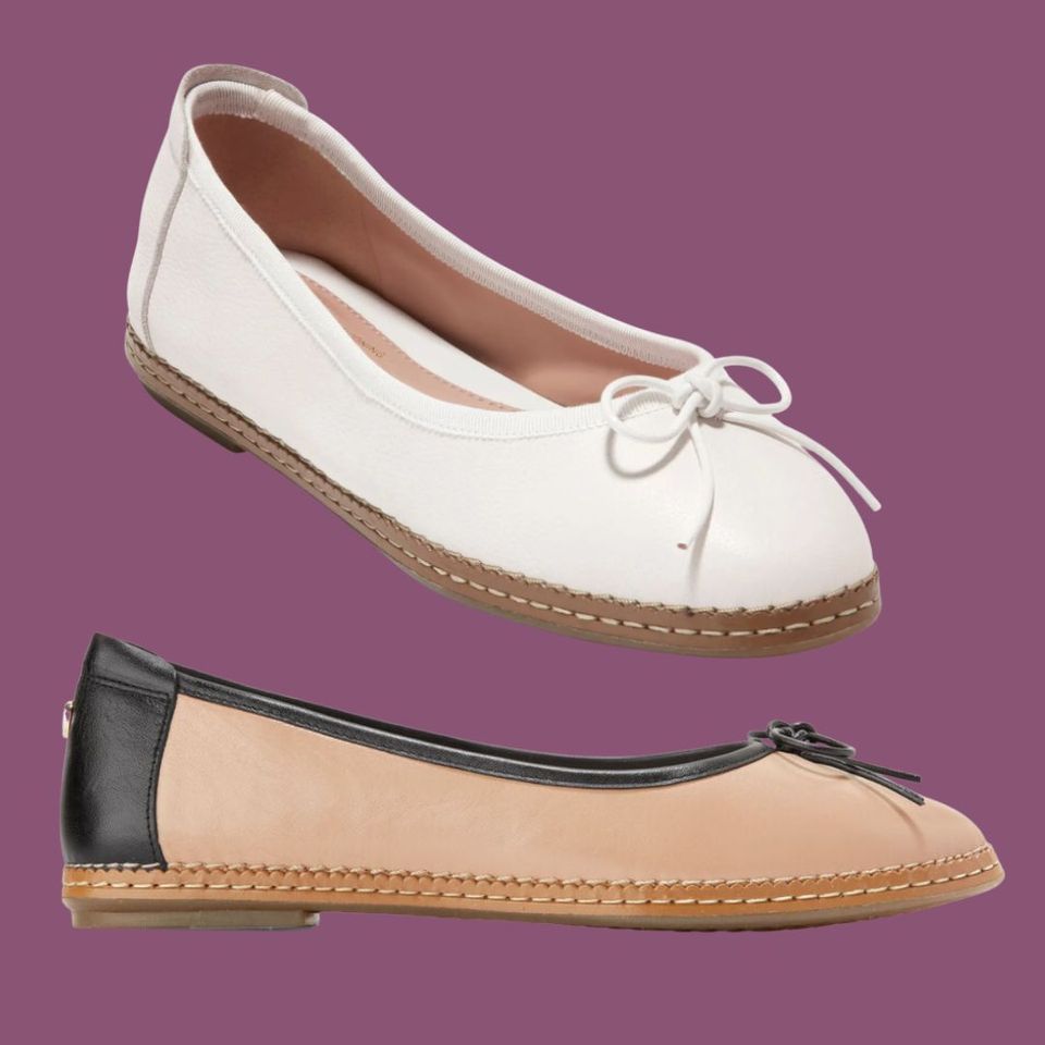 A Cole Haan Cloudfeel flat with an intensely cushioned insole