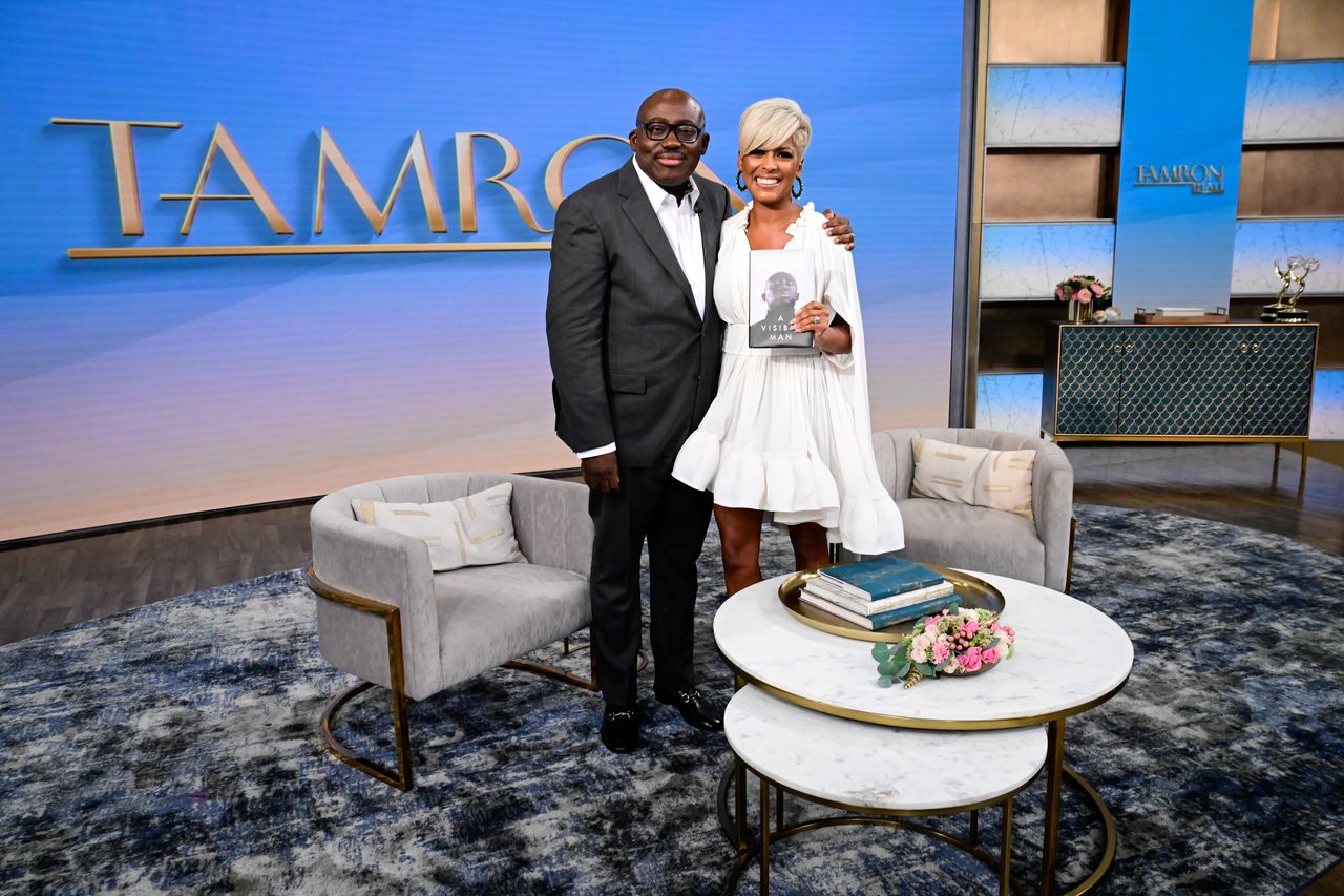 Hall with Vogue UK Editor-in-Chief Edward Enninful on her daytime TV show "Tamron Hall."