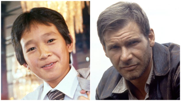 1984年当時のキー・ホイ・クァン(左)とハリソン・フォード(右)