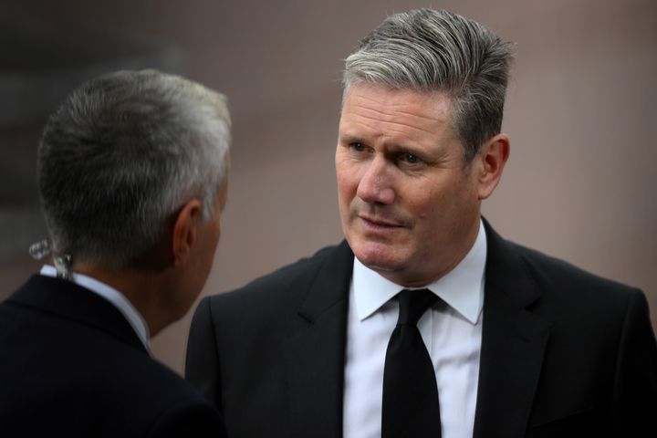Labour leader Keir Starmer leaves the Accession Council ceremony at St James's Palace, where King Charles III was formally proclaimed monarch.